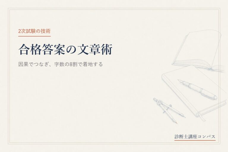中小企業診断士2次試験の答案の書き方｜因果でつなぎ、字数の8割で着地する