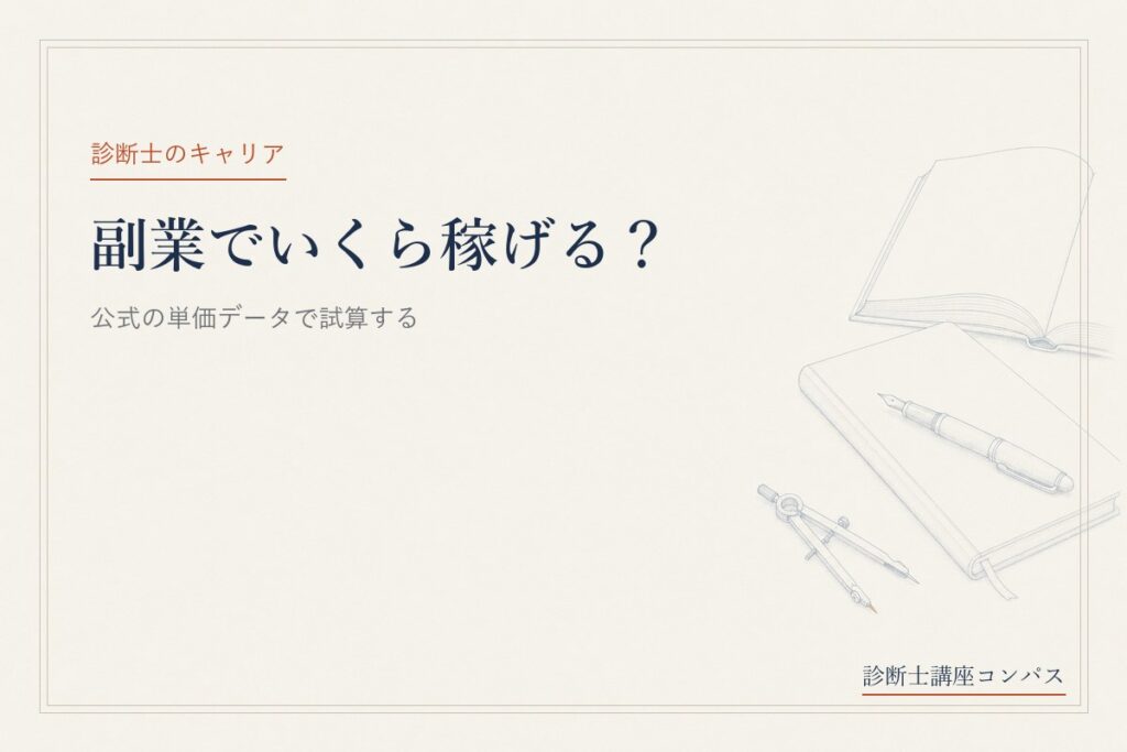 中小企業診断士の副業でいくら稼げる？公式単価データで試算