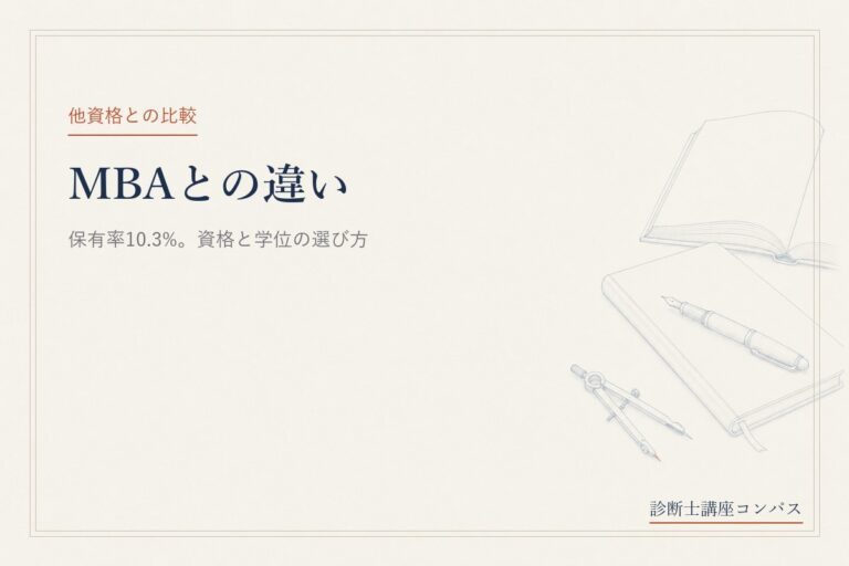 中小企業診断士とMBAの違い｜保有率10.3%から考える資格と学位の選び方