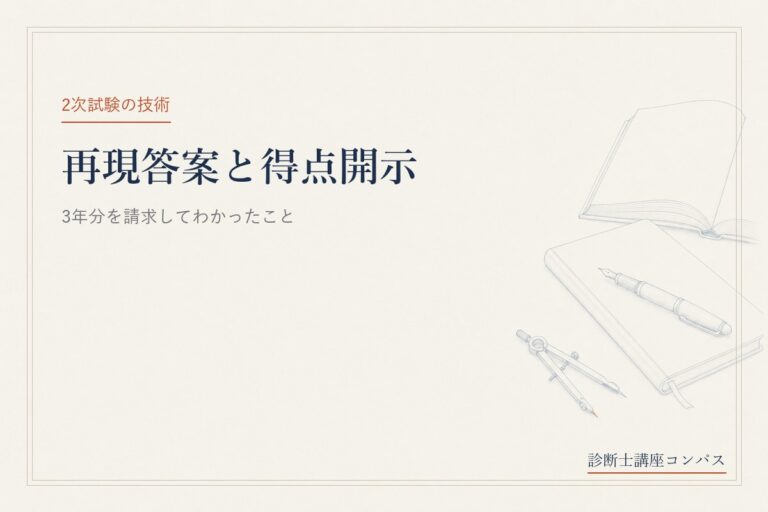 2次試験の再現答案と得点開示請求｜3年分を請求した合格者の手順