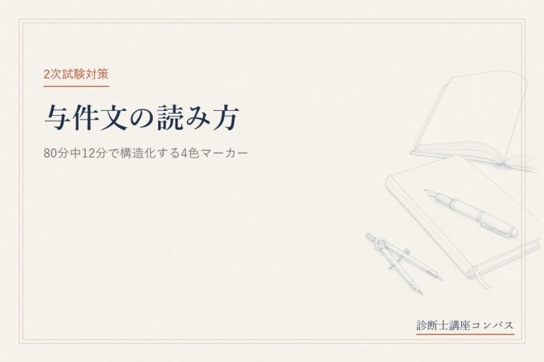 中小企業診断士2次試験の与件文の読み方｜80分中12分で構造化する4色マーカーの手順
